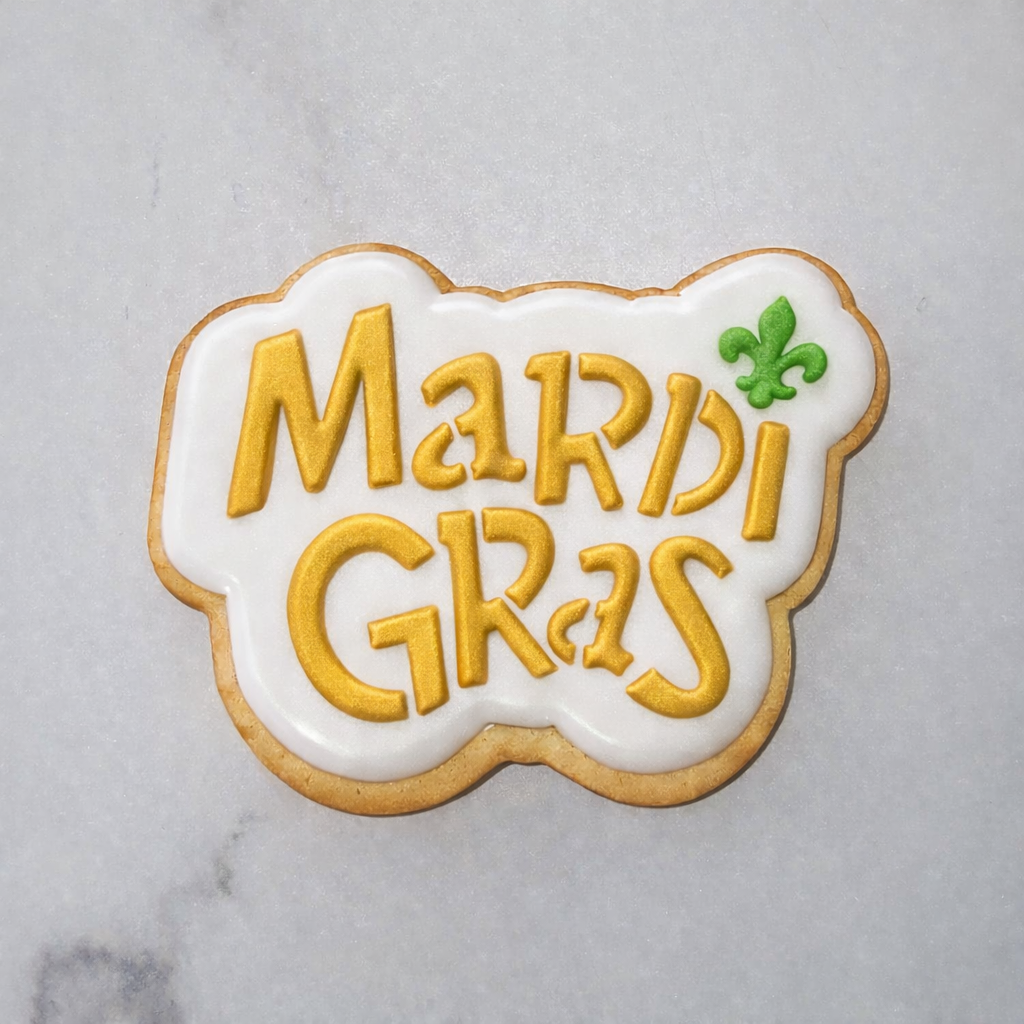 Mardi Gras Cookie Stencil