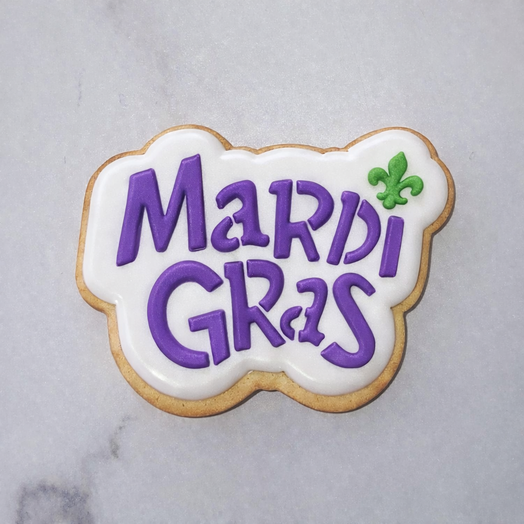 Mardi Gras Cookie Stencil