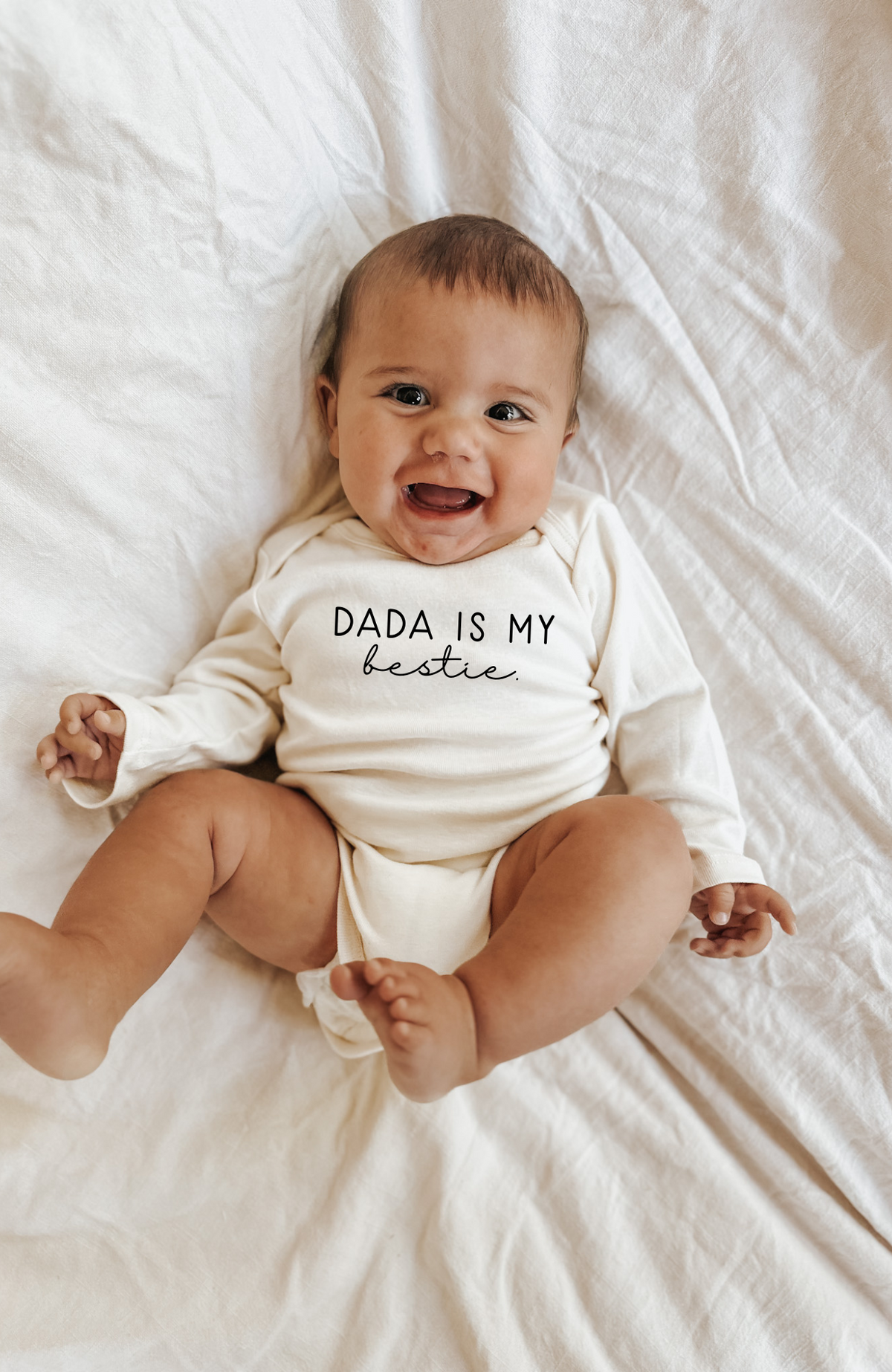 Dada is My Bestie Organic Bodysuit Long Sleeve by Tenth & Pine, product image 3