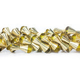 8mm Brass Fluted Cones 8 inch 26 beads