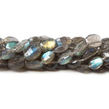 8x6-10x7mm Labradorite Faceted Oval Beads 14 inch 41 pieces