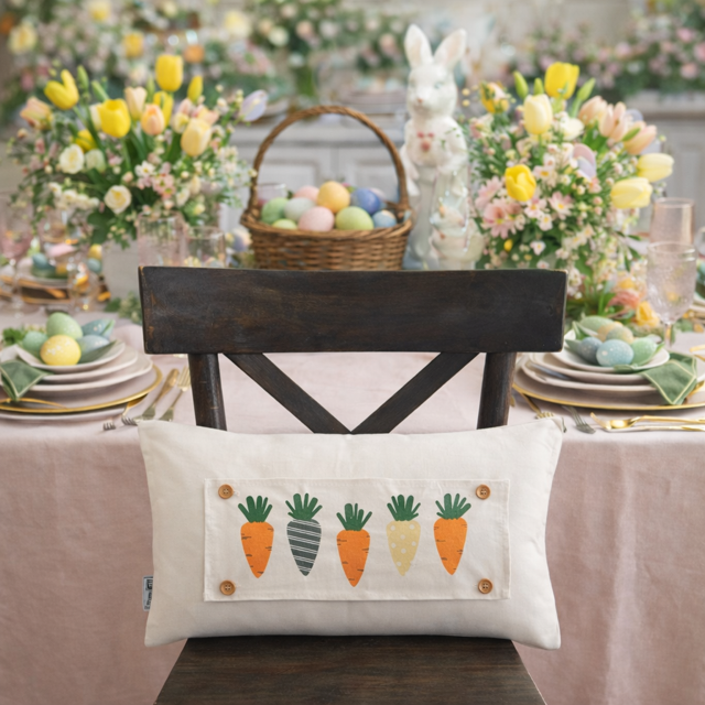 PANEL ONLY: RECTANGLE Spring, Summer, Veggies, Bunny Food, Garden; CARROT PATCH