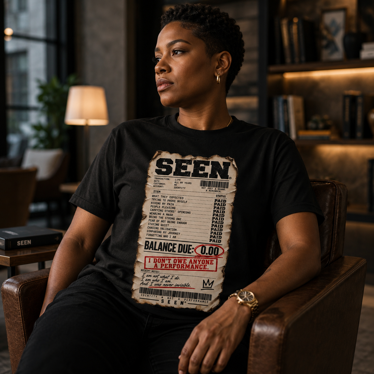 BALANCE DUE: $0.00 | The SEEN. Receipt Tee