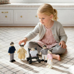Sweet Family Gift Set: Black Dollhouse & Dollhouse Garage & Extra Dolls Set by Tiny Land INC, product image 11