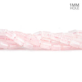 9mm Rose Quartz Plain Cylinder Beads, 16 inch