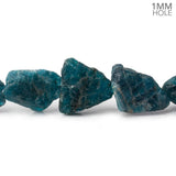 13x10mm Matte Neon Apatite Natural Crystals 7.5 inch 11 beads