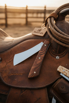 Cleaverfold Pocket Knife 7" Handmade Stainless Steel Cleaver Blade by JW SteelCrafts