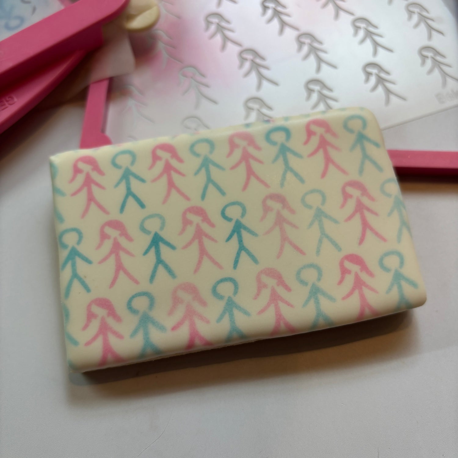 Kid Stick Figures Pattern Cookie Stencil