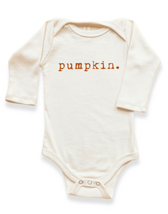 Pumpkin Organic Bodysuit Long Sleeve by Tenth & Pine