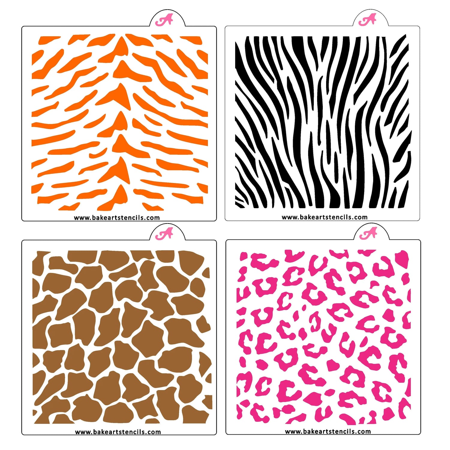 Animal Prints Cookie Stencil Set