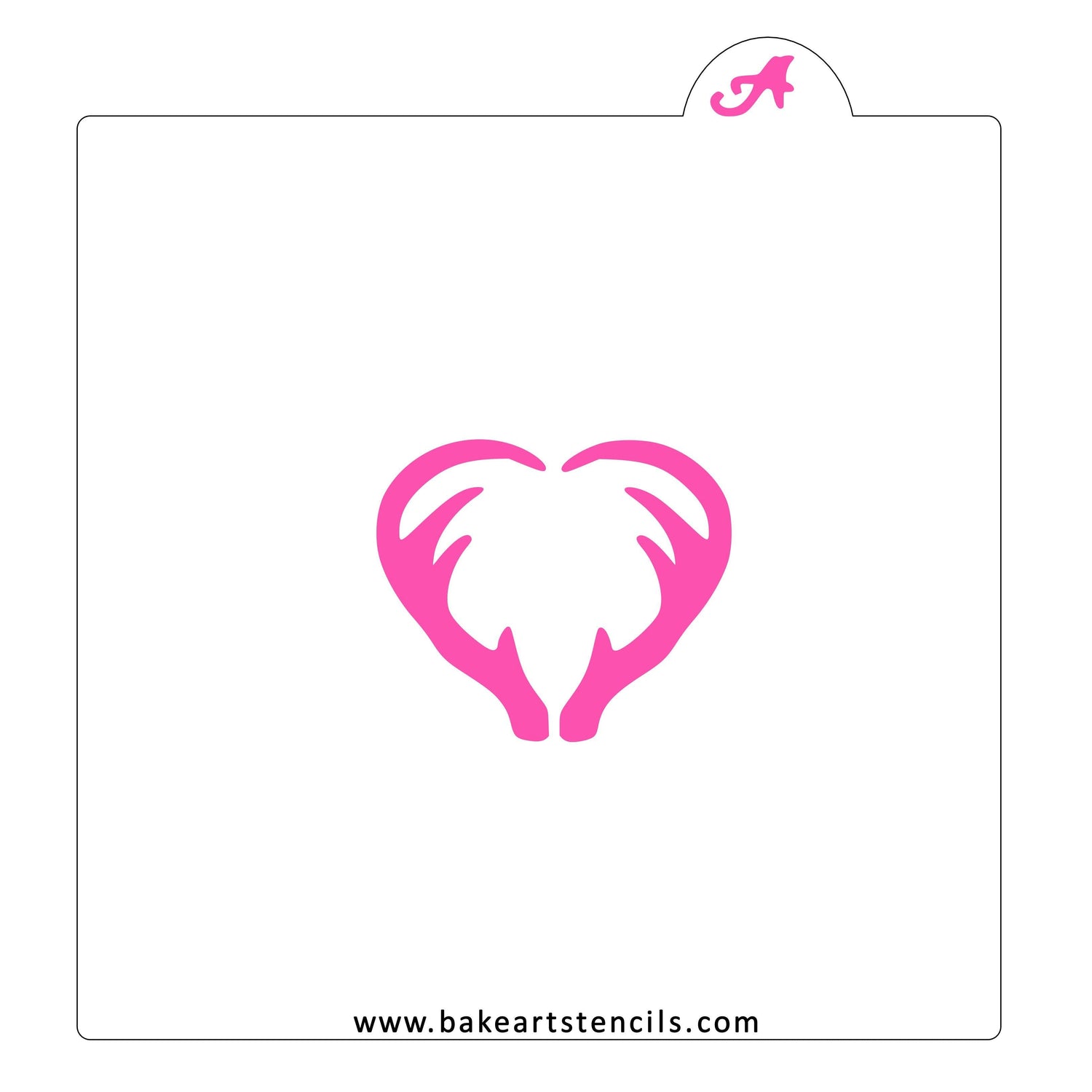 Antler Heart Stencil