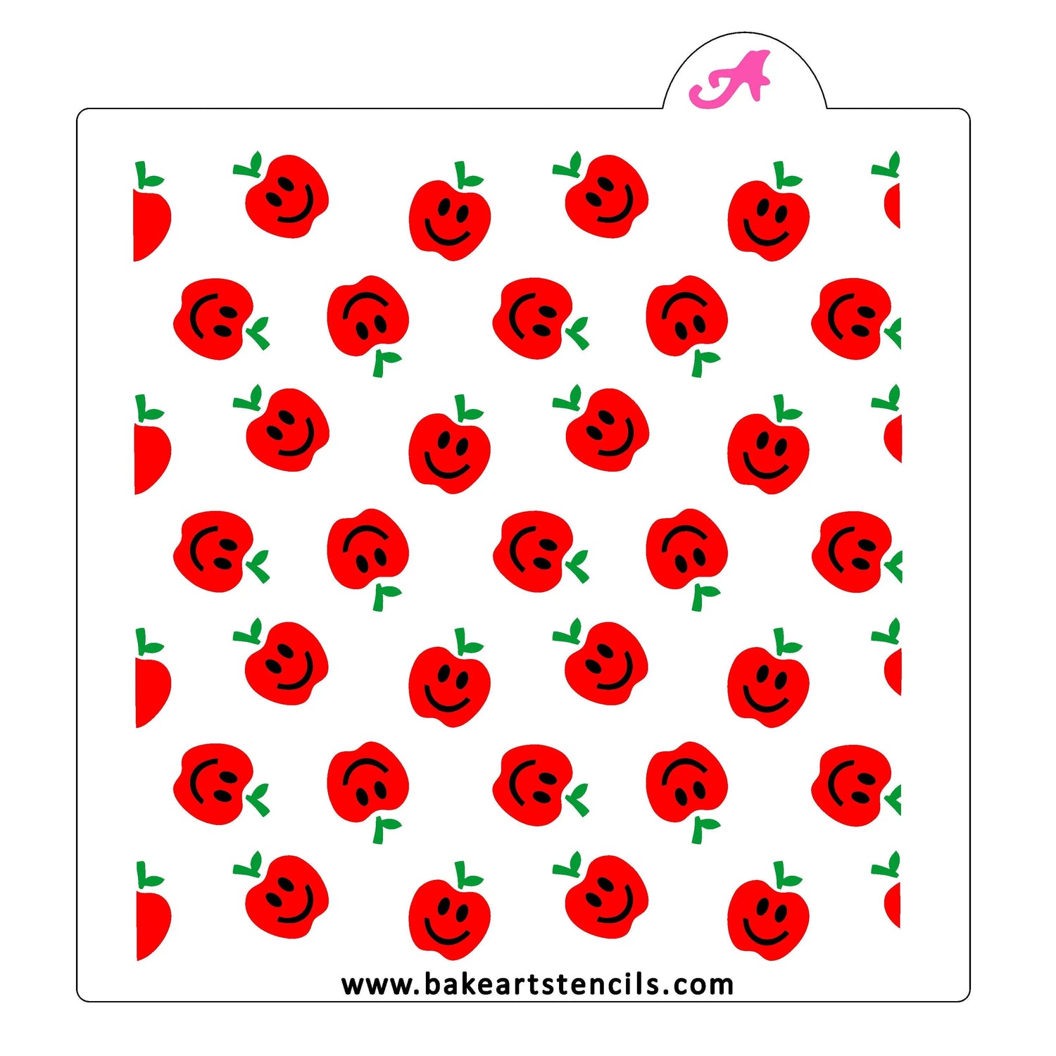 Apple Pattern Cookie Stencil Set