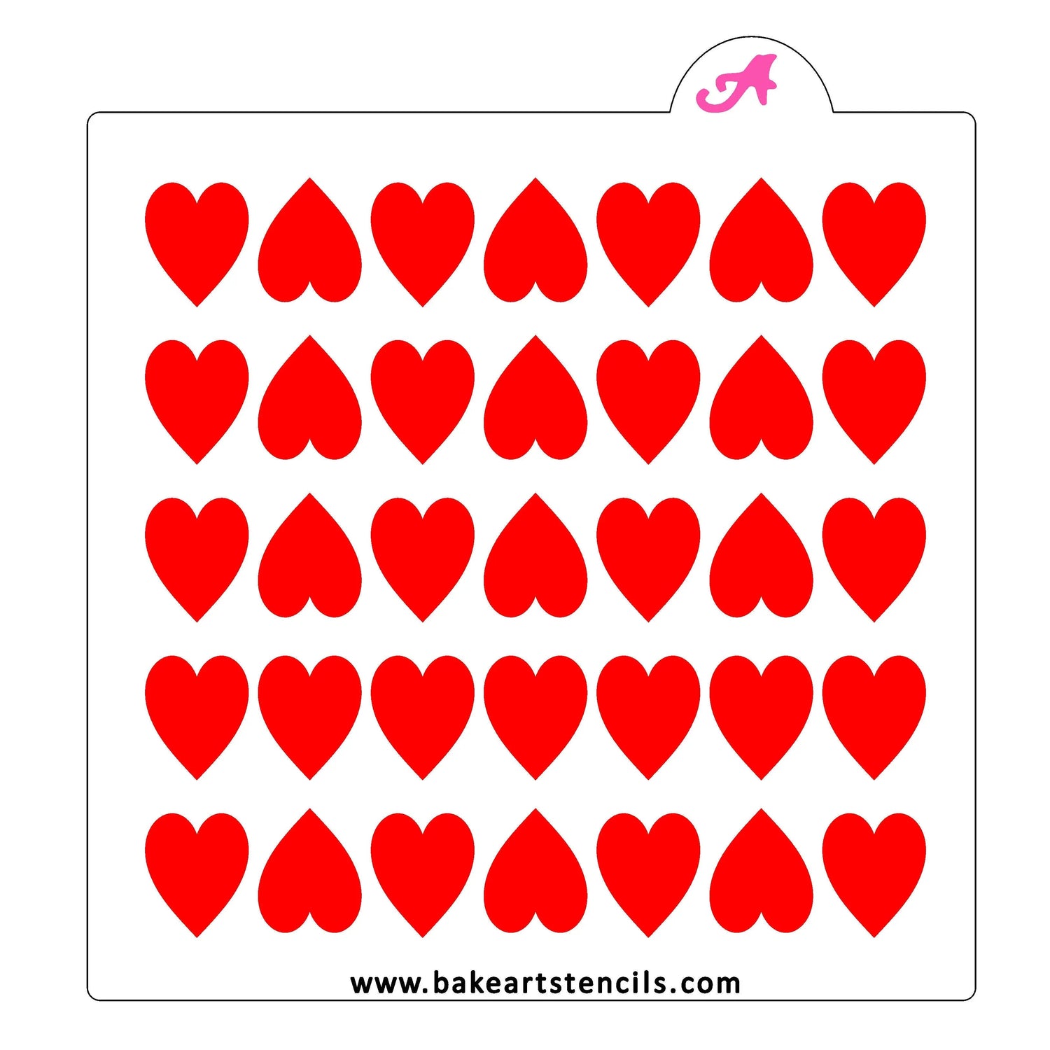 Argyle Hearts Stencil Set