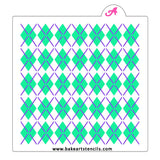 Argyle Cookie Stencil Set