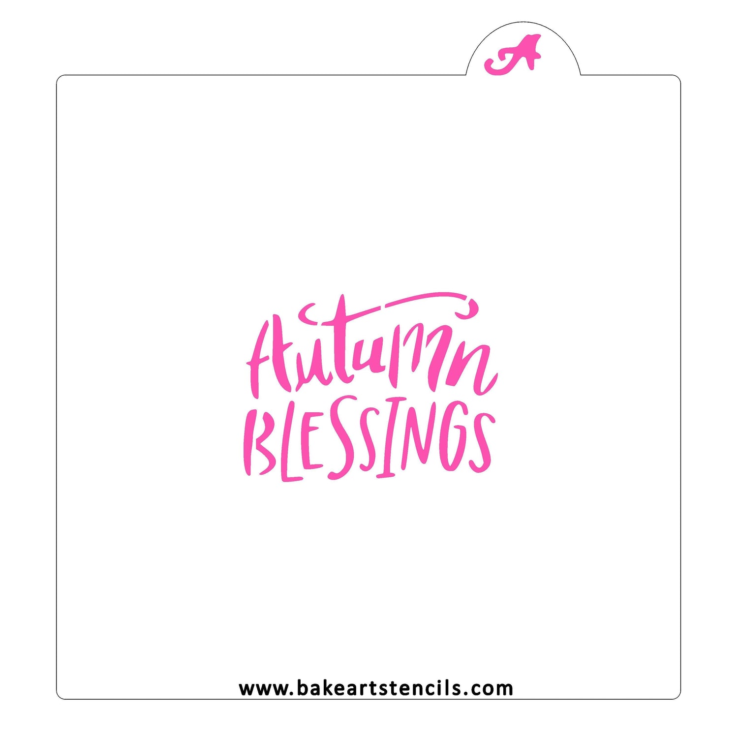 Autumn Blessings Cookie Stencil