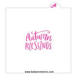 Autumn Blessings Cookie Stencil