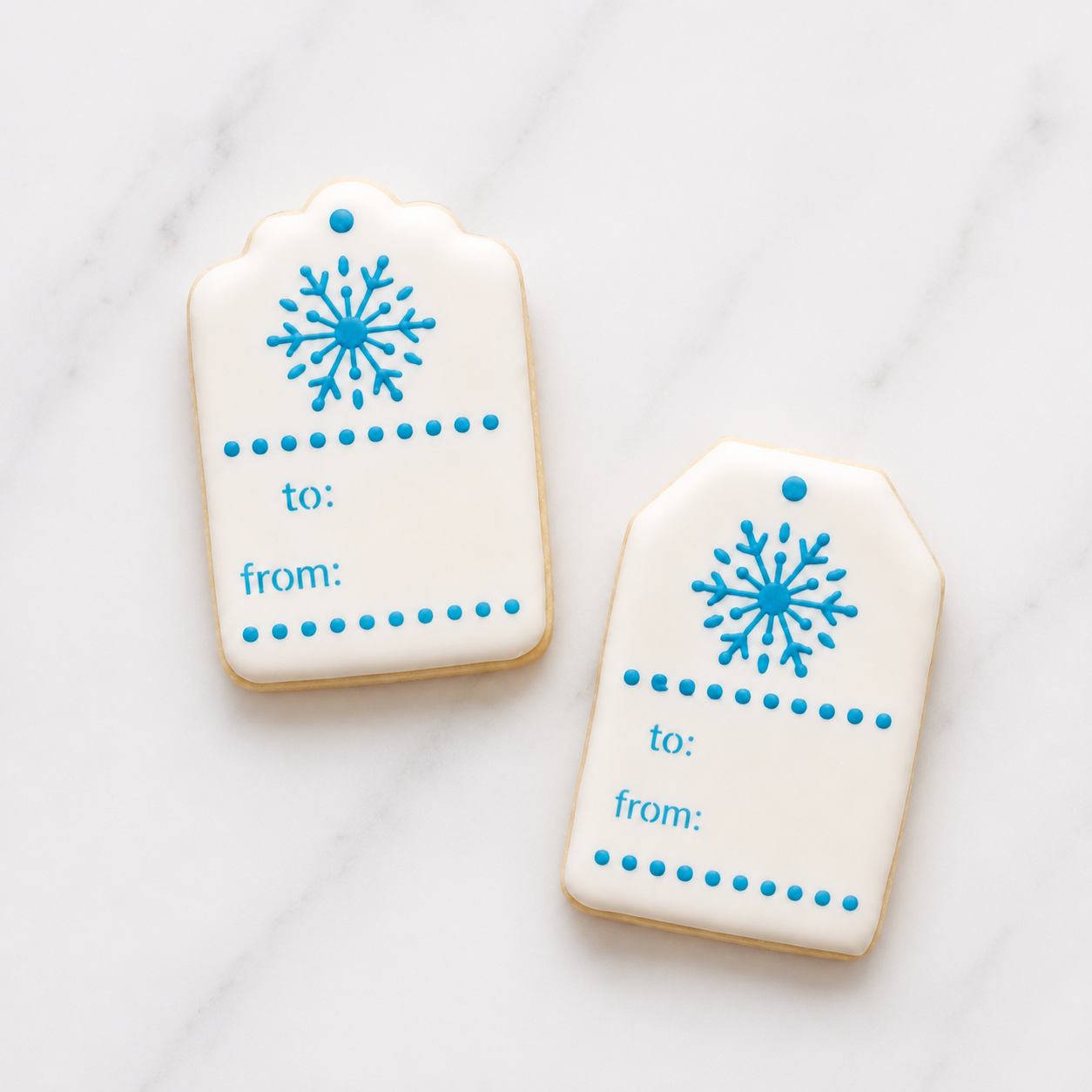 Snowflake Gift Tag Cookie Stencil