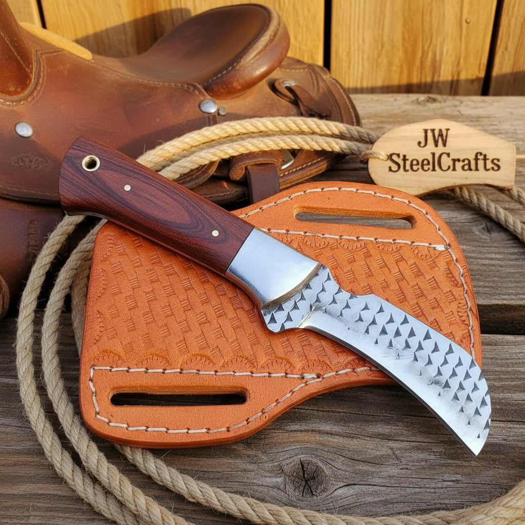 Redwood Textured Trapper Cowboy Knife 7