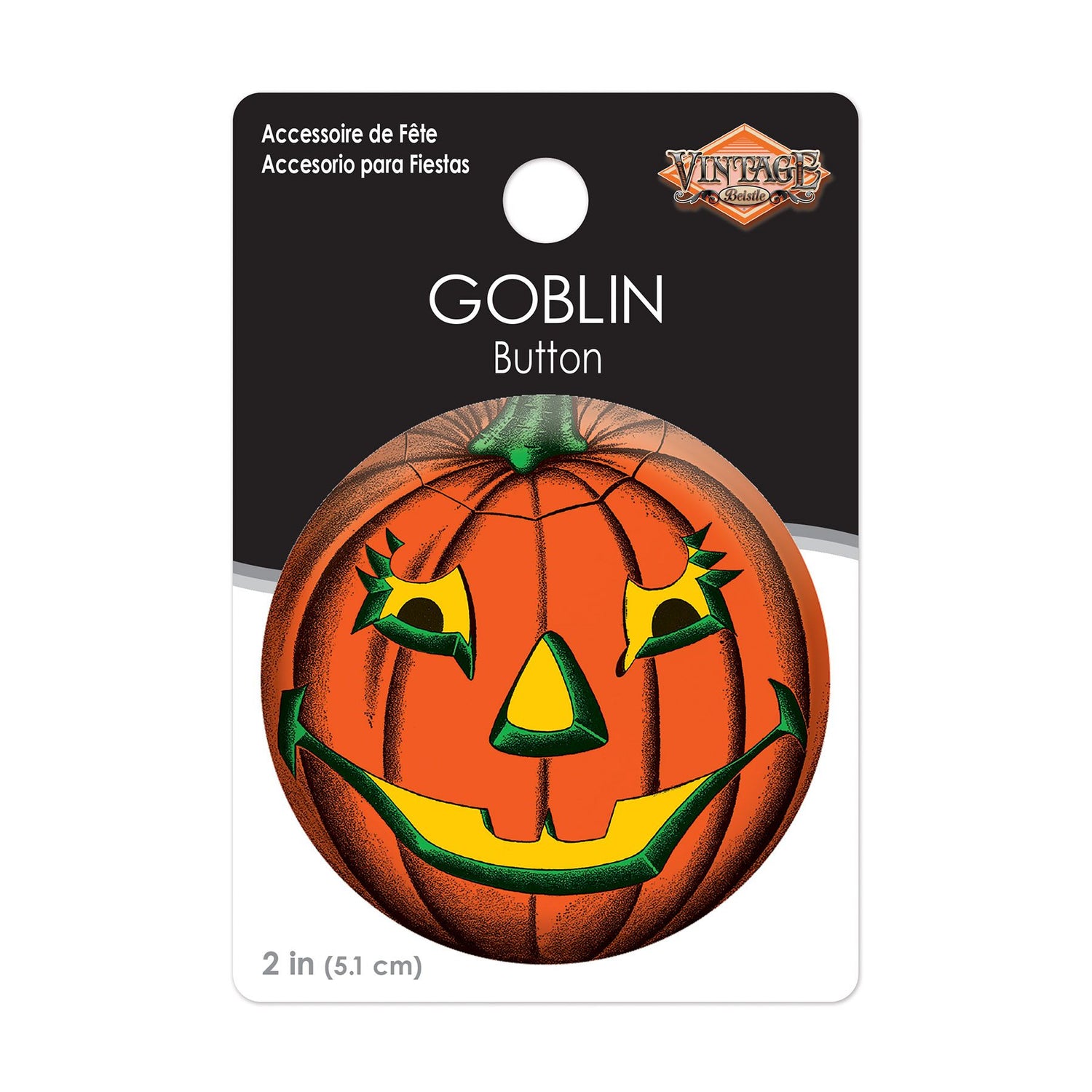 Beistle Vintage Halloween Retro Design Buttons