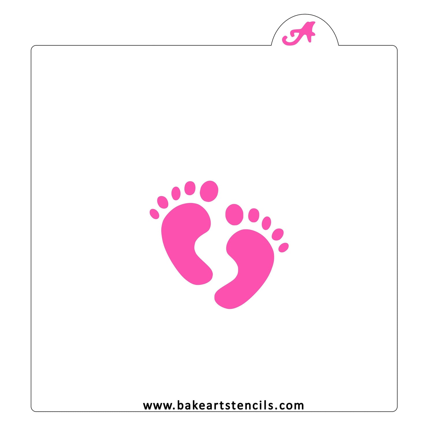 Baby Footprints Stencil