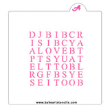 Baby Shower Word Search Cookie Stencil