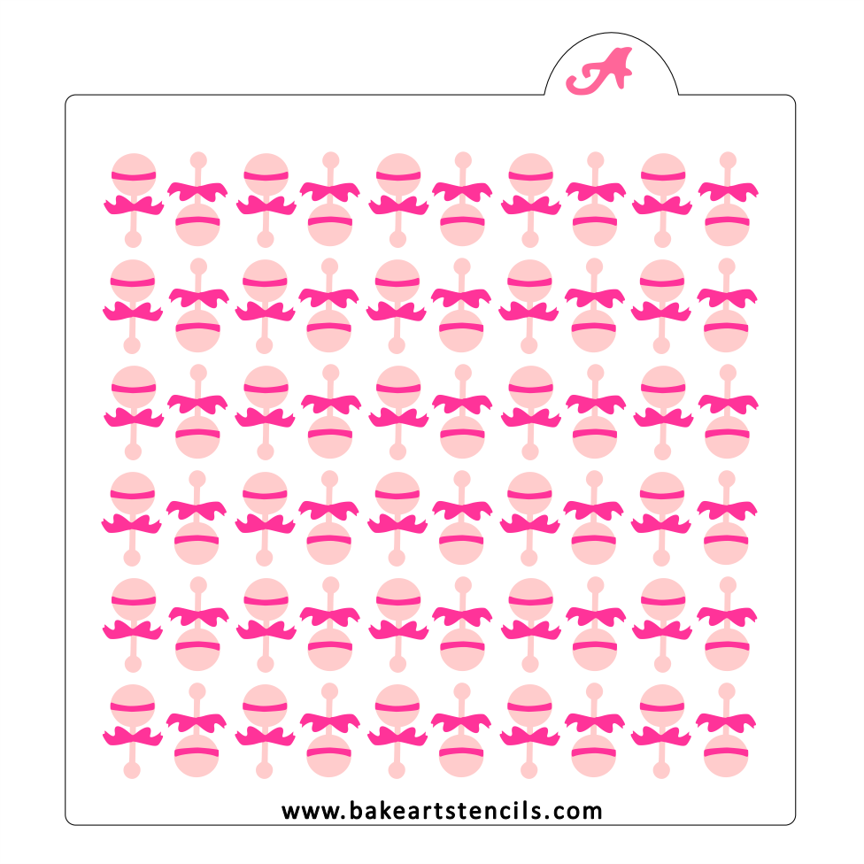 Baby Rattles Stencil Set