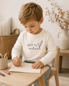Back To School Organic Kids T-Shirt Long Sleeve by Tenth & Pine, product image 2