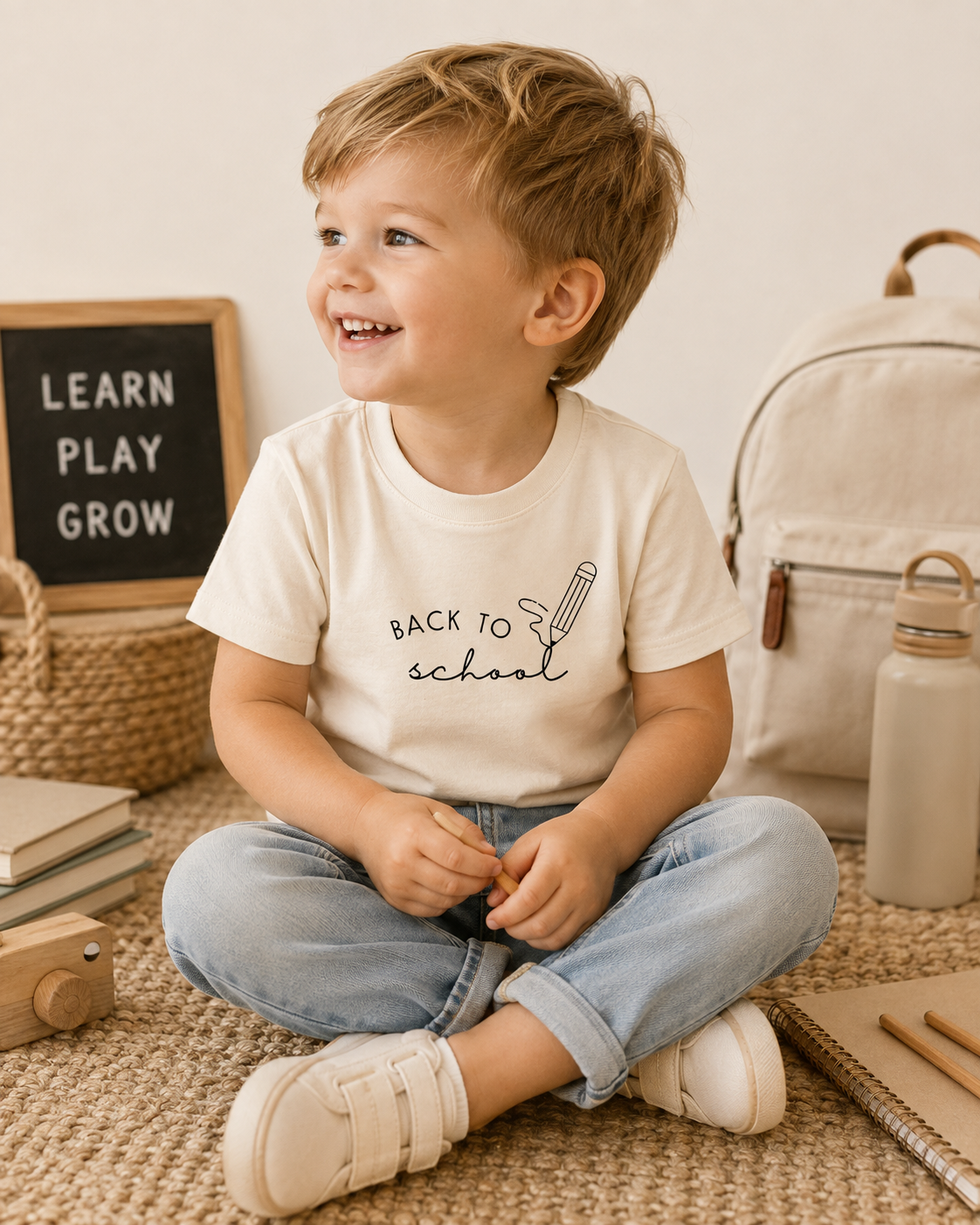 Back To School Organic Kids T-Shirt by Tenth & Pine, product image 5