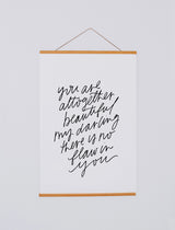 24" Magnetic Hanging Banner Wood