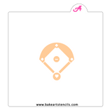 Baseball Diamond Stencil