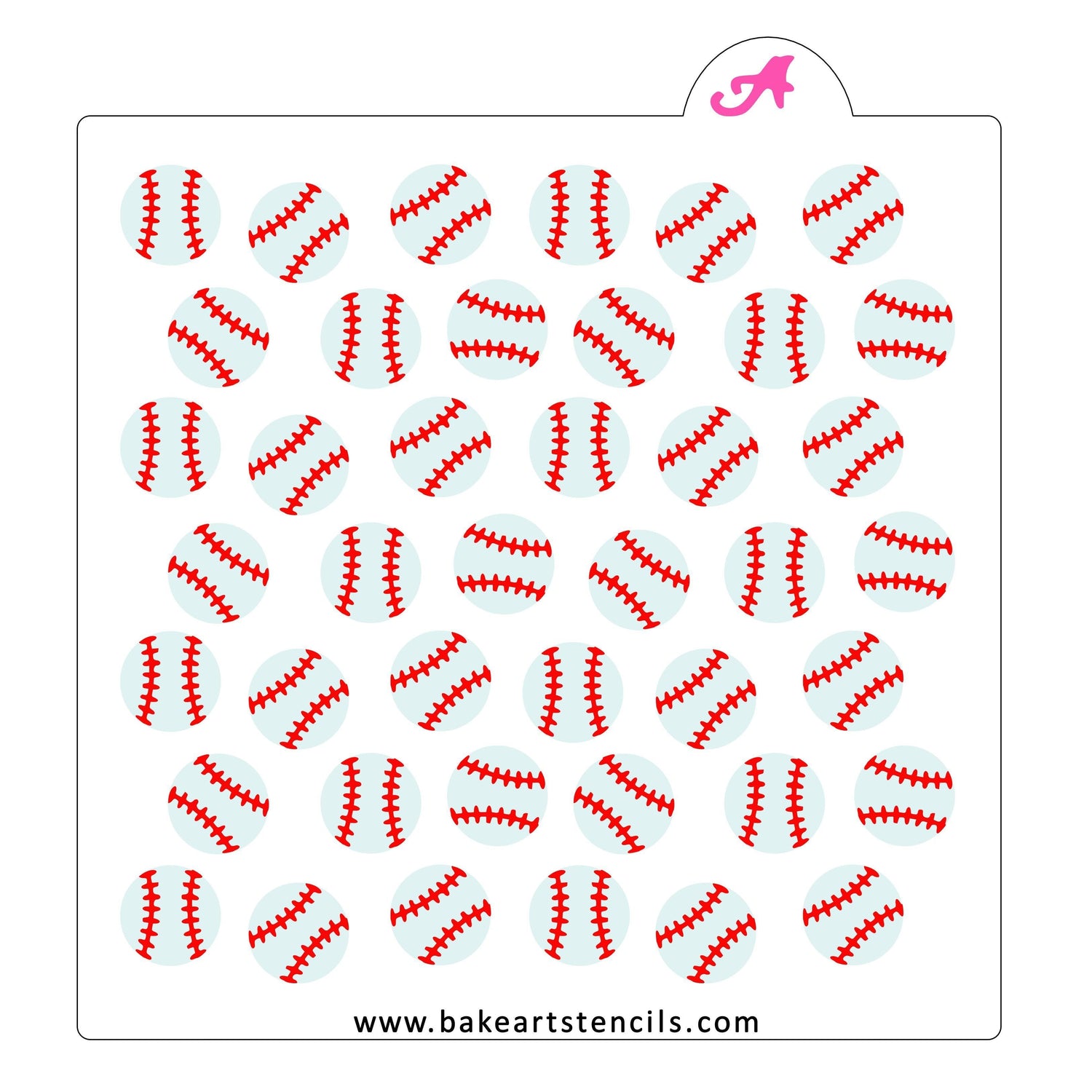 Baseballs Stencil Set