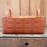 Large Leather Woven Basket - USA Made by The Local Branch, product image 5