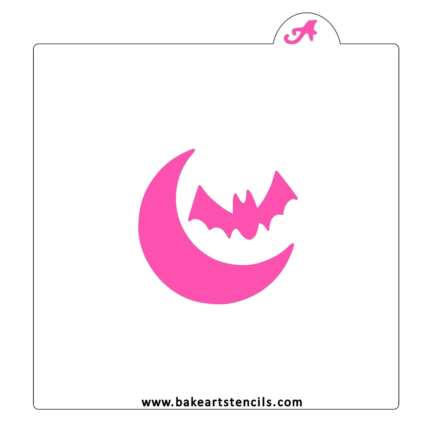Bat and Moon Cookie Stencil