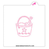 Beach Bucket PYO Cookie Stencil