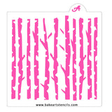 Birch Trees Cookie Stencil
