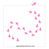 Bird Footprints Stencil
