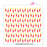 Birthday Candles Stencil Set
