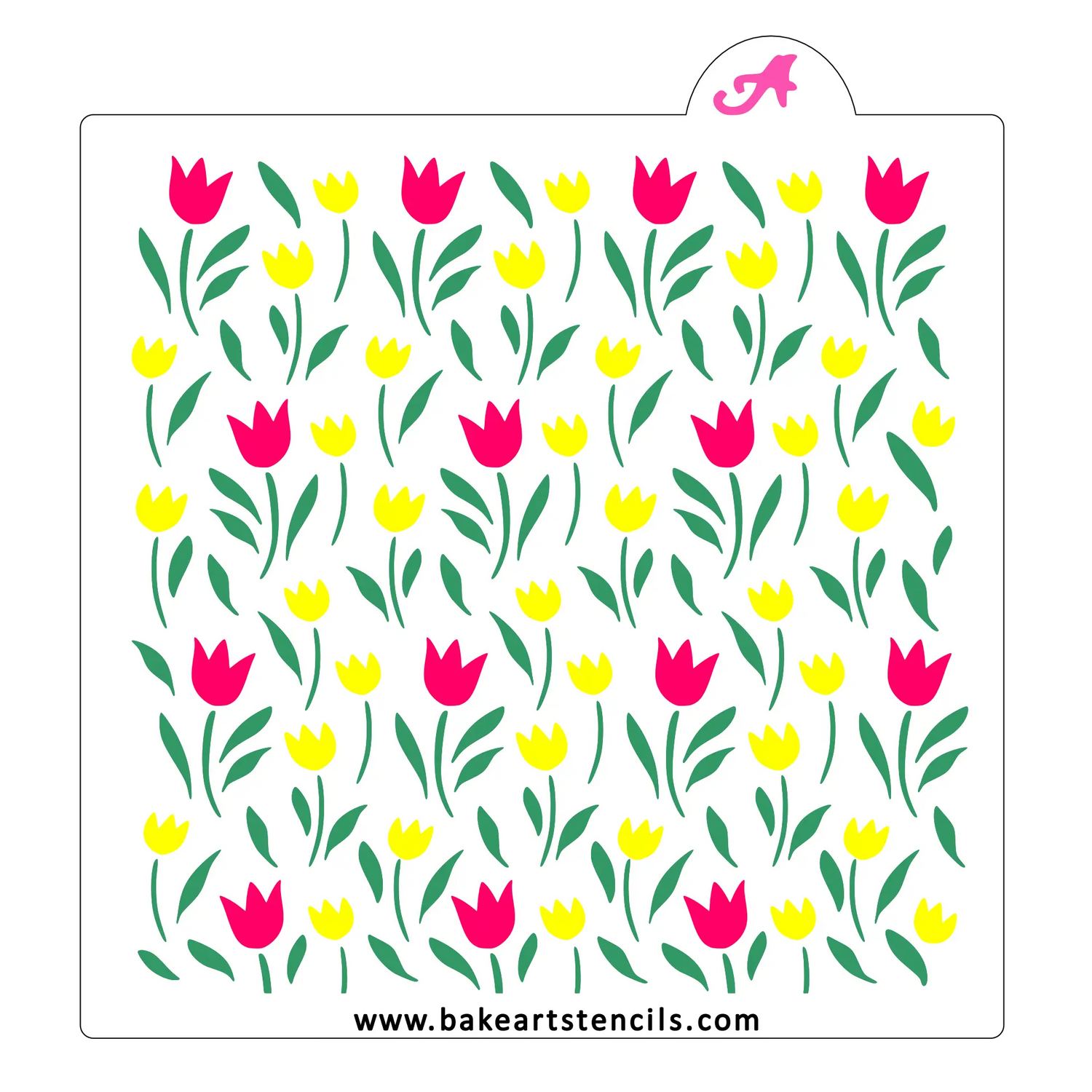 Blooming Tulips Cookie Stencil