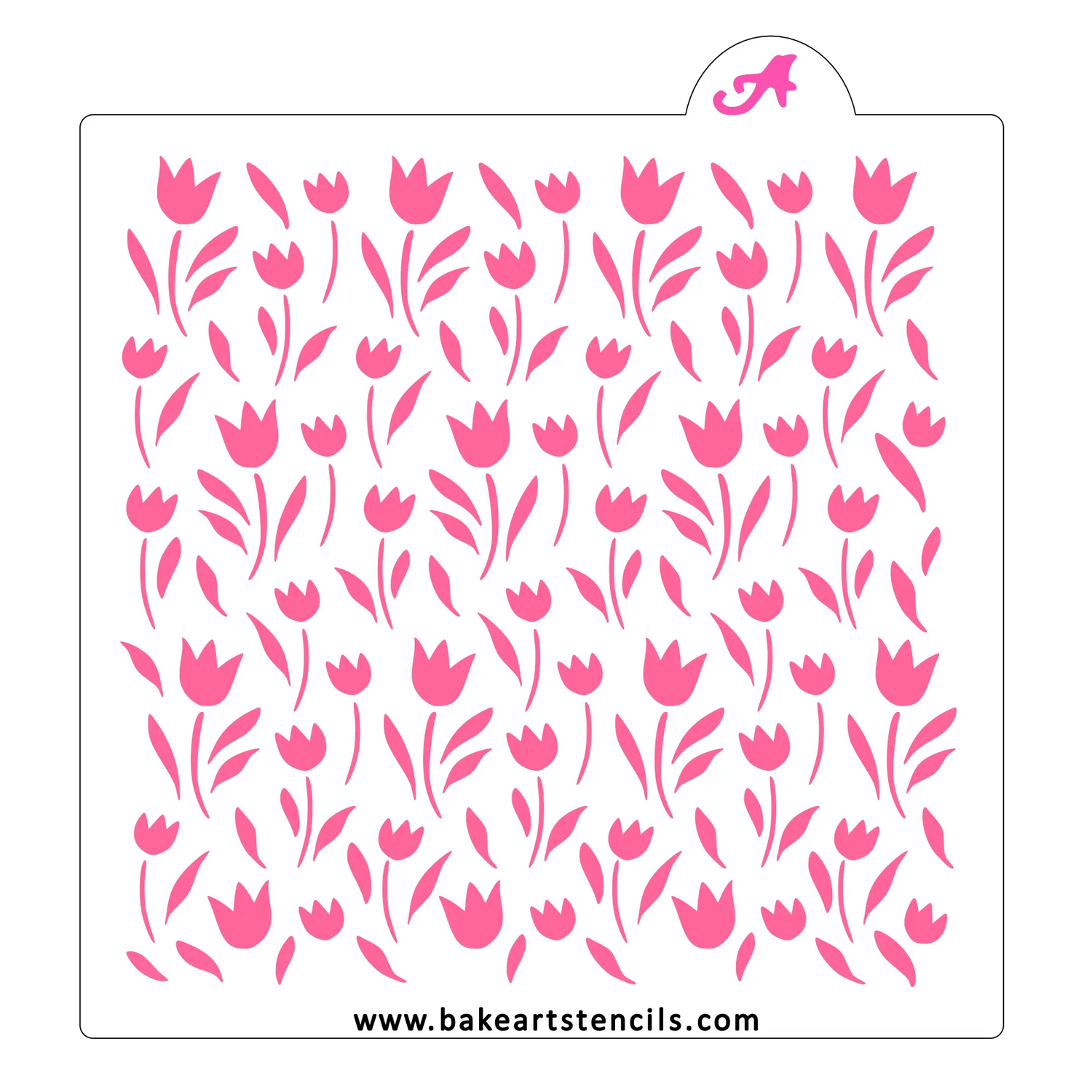 Blooming Tulips Cookie Stencil