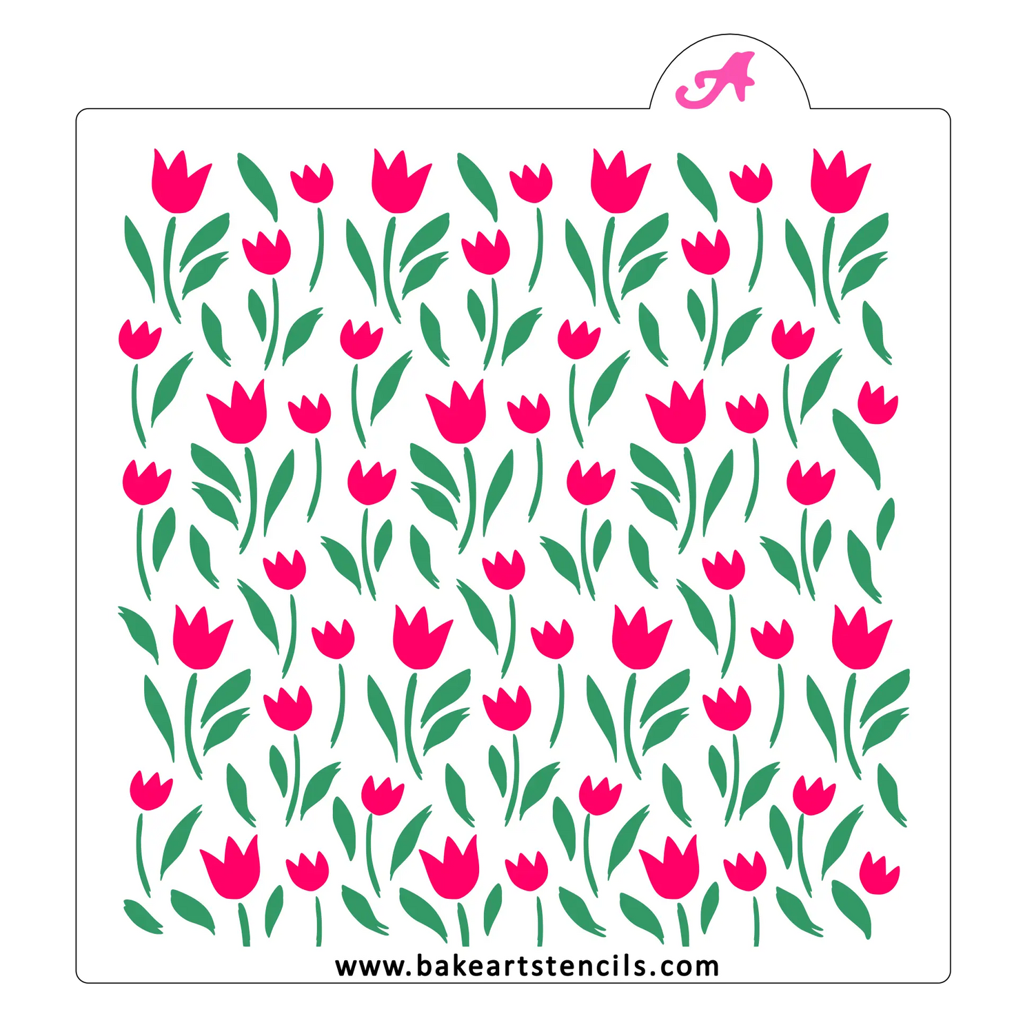 Blooming Tulips Cookie Stencil