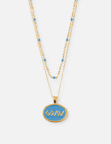 Blue Highs and Lows Necklace Set