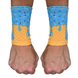 Blue Ice Cream Wrist Support Sleeves