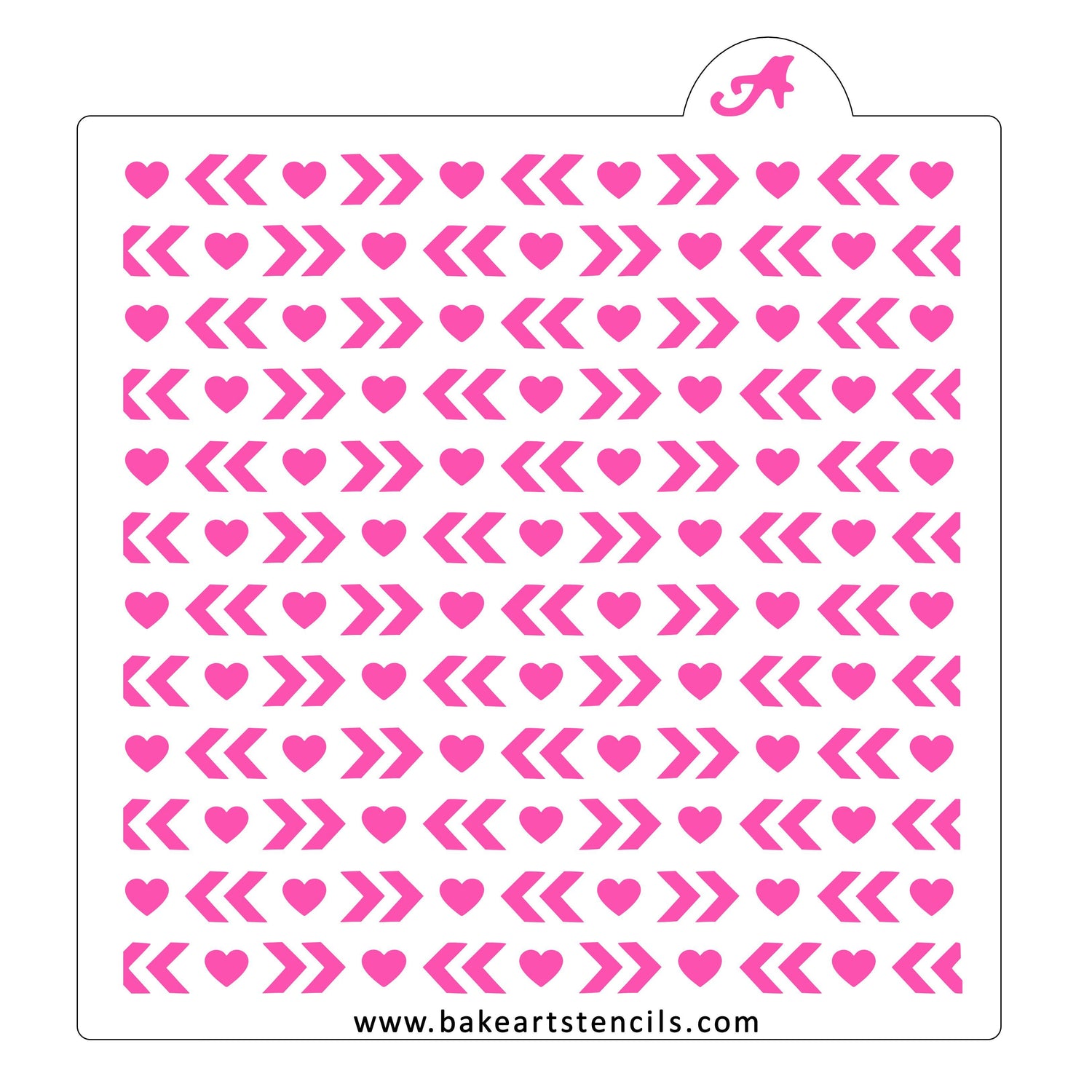Boho Hearts Stencil