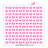 Boho Hearts Stencil
