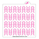 Boho Herringbone Stencil