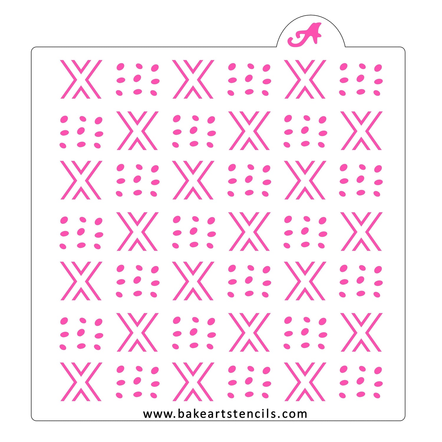 Boho X and Dots Stencil
