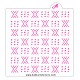 Boho X and Dots Stencil