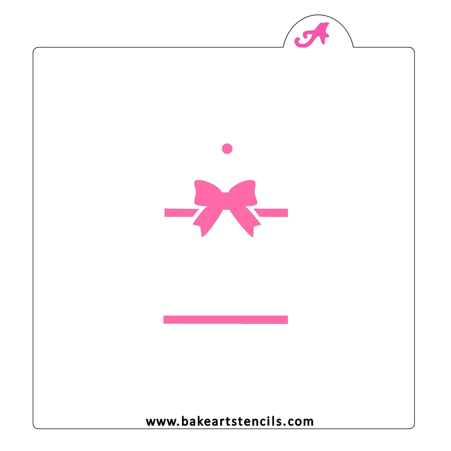 Bow Gift Tag Cookie Stencil