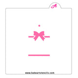 Bow Gift Tag Cookie Stencil