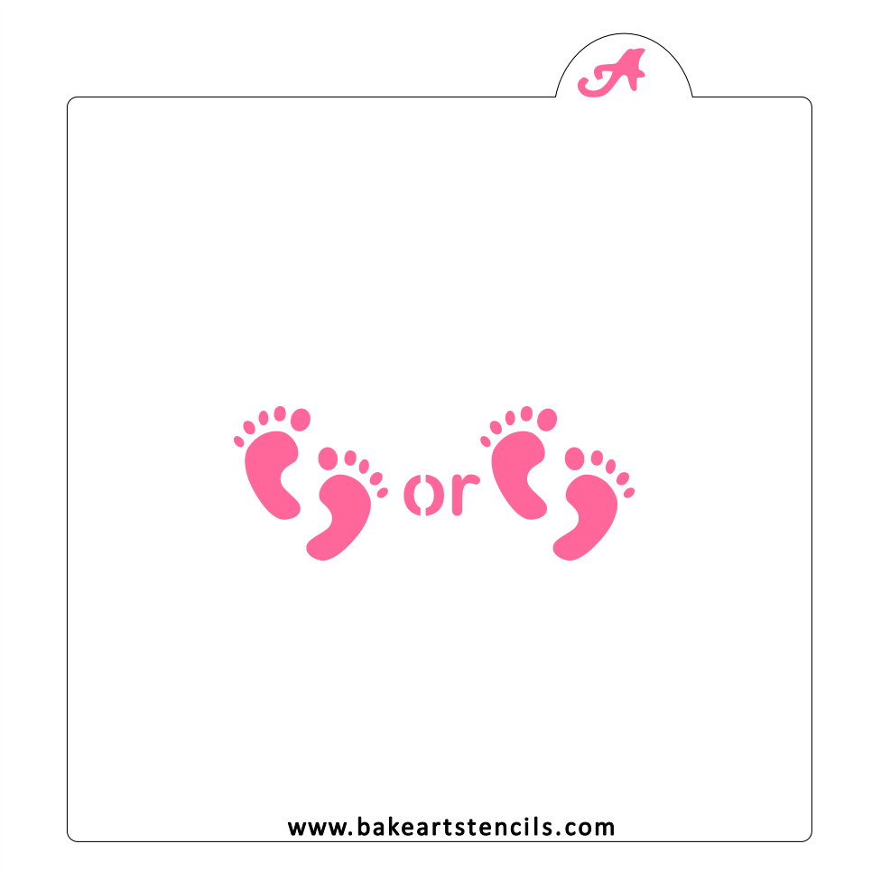 Boy or Girl Footprints Stencil Set